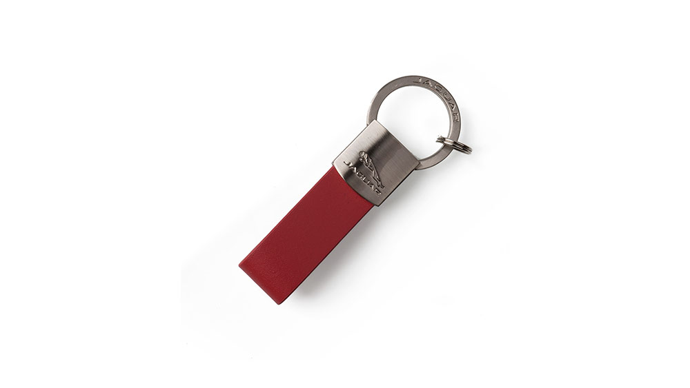 Shop Jaguar Leather Loop Keyring - Red in KSA